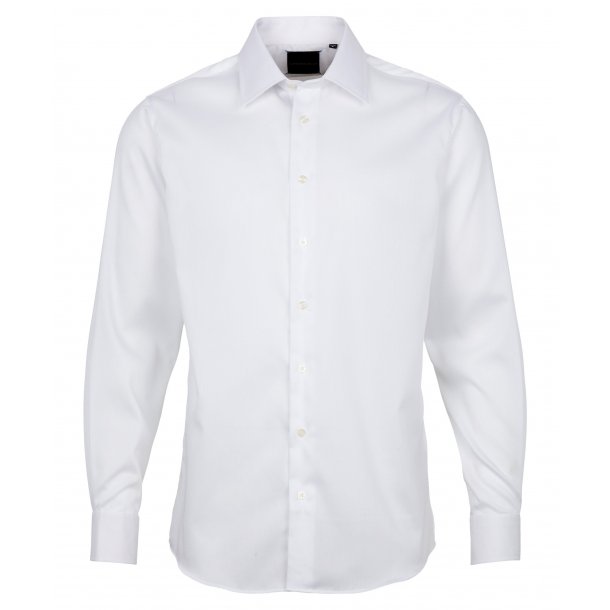 Langrmet skjorte fra Lindberg, hvid. TILBUD