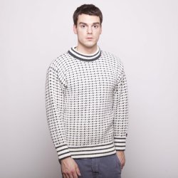 Sweater, rund hals. 100% Ren Ny Uld