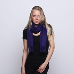 Halstrklde, 100% bld lammeuld. Lilla