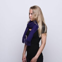 Halstrklde, 100% bld lammeuld. Lilla