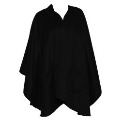 Rundskret sjal. 100% Uld med mohair.Sort Design fra Sams. Tilbud.