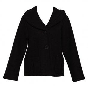 Jakke i 100% Ren Ny Uld,  sort. 