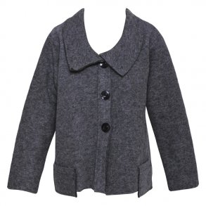 Jakke i 100% Ren Ny Uld, gr