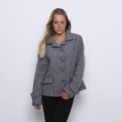 Jakke i 100% Ren Ny Uld, gr