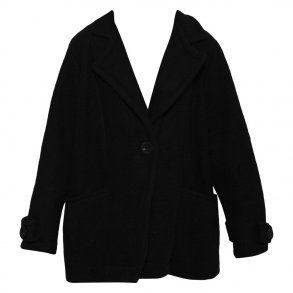 Jakke i 100% Ren Ny Uld,   sort