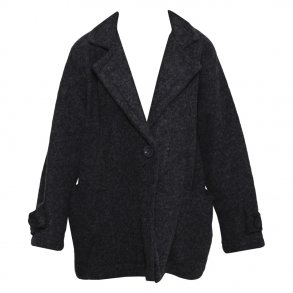 Jakke, 3/4, 100% Ren Ny Uld, gr