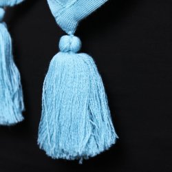 Trekantsjal m. kvaster, 100% merinould fra Micha. Turkis