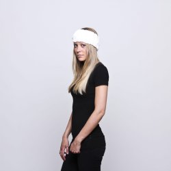 Pandebnd, creme, fake fur