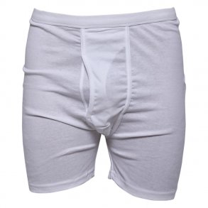 Klazig, underbukser med ben, hvid.