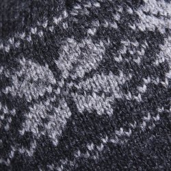 Hue m. stjerner, reklap, i 100% Ren Ny Uld