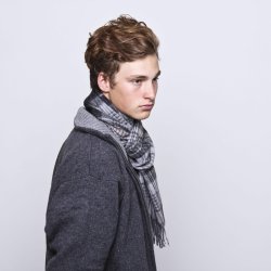 Halstrklde, grternet, 100% Ren Ny bld uld