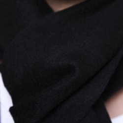 Halstrklde, sort, 100% Ren Ny bld Uld