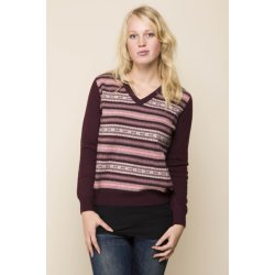 Bluse i 100% lammeuld. V-hals