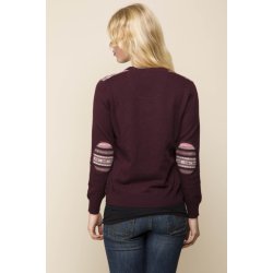 Bluse i 100% lammeuld. V-hals