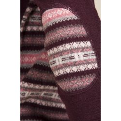 Bluse i 100% lammeuld. V-hals