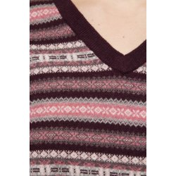 Bluse i 100% lammeuld. V-hals