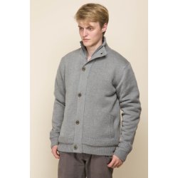 Cardigan strik jakke. Foret. Lysegr