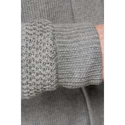 Cardigan strik jakke. Foret. Lysegr