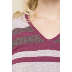 V-hals bluse i 100% lammeuld. V-hals