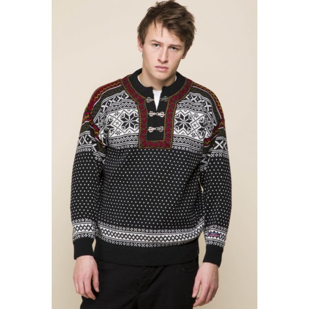 Norsk strik sweater med hægter. 100% Uld - Strik og trøjer - Samsø
