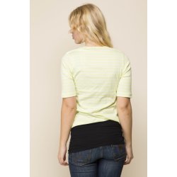 Lime hvid stribet t-shirt med sde hjerteknapper
