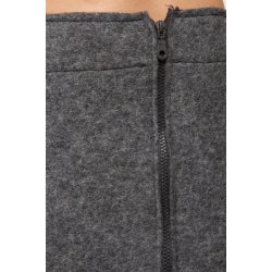 Flot varm nederdel i ren ny uld. Gr meleret