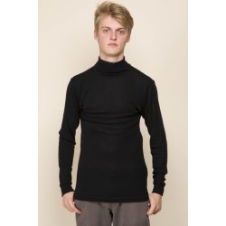 Det fede uldundertj fra  Nature, Sams. Langrmet sort trje med rullekrave i 100% bld merionuld