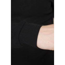 Det fede uldundertj fra  Nature, Sams. Langrmet sort trje med rullekrave i 100% bld merionuld