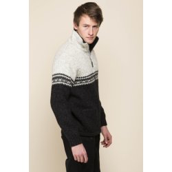 Fed strik jakke cardigan med lynls   Nature, Sams. 100% Ren Ny Uld