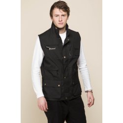 Sort vildmarksvest med mange lommer. T/C vest