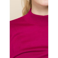 Varm bluse i rd med bld merinould