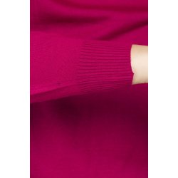 Varm bluse i rd med bld merinould