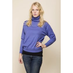 Lun rullekrave bluse med merinould