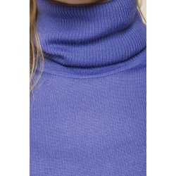 Lun rullekrave bluse med merinould