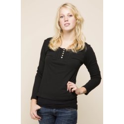 Sort bluse i bomuld / uld fra The Earth Collection