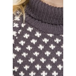 Fed strik sweater med rullekrave i 100% Ren Ny Uld