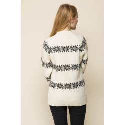 Strik sweater med isstjerner 100% Ren Ny Uld
