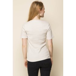 Micha rib t-shirt med flot stolpelukning. Tilbud