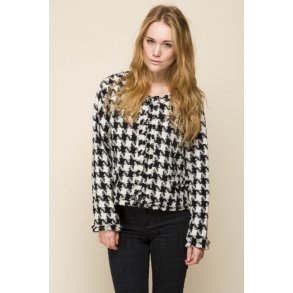 Foret jakke i klassisk hanefjed mnster. Tilbud