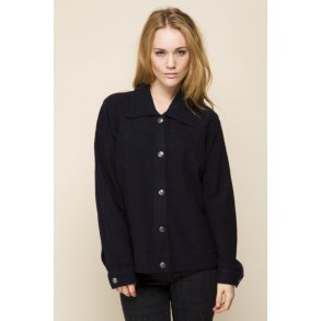 Jakke i kogt uld. Gennemknappet. Tilbud 