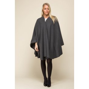 Rundskret sjal. 100% Uld. Design fra Sams. Ensfarvet flaskegrn. Tilbud.