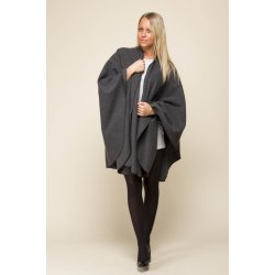 Rundskret sjal. 100% Uld. Design fra Sams. Ensfarvet flaskegrn. Tilbud.