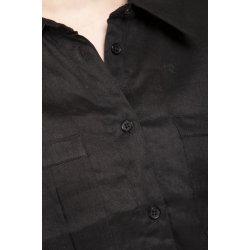 Sort lang h�rskjorte. Smart mulighed for opsm�g p� �rmerne. Tilbud