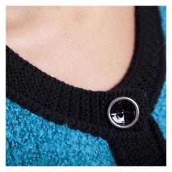  Jakke med mohair. Flot turkis. Micha. Tilbud