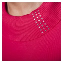 3/4-rmet bluse med pyntesten fra Micha. Tilbud