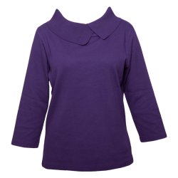 3/4 T-shirt fra Micha med flot detalje ved hals, rosa