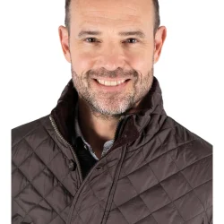 Vatteret jakke, ultra dark brown  - Preend - TILBUD