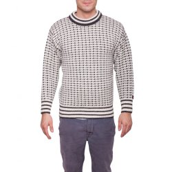 Strik sweater med rund hals. 100% Ren Ny Uld. Tilbud