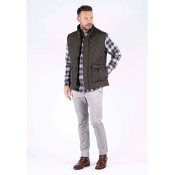 Vatteret vest, ultra dark brown - Preend - TILBUD