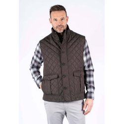 Vatteret vest, ultra dark brown - Preend - TILBUD